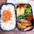 豚カツ入れてスタミナアップ♪主人弁当【ブロッコリーの生姜塩きんぴら 】