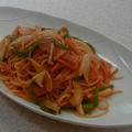 ナポリタン風トマトパスタ