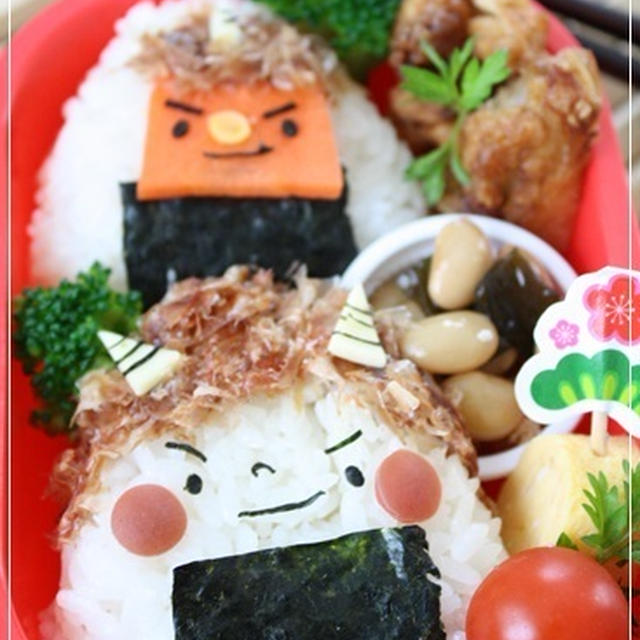 節分キャラ弁＊アフロな鬼くん