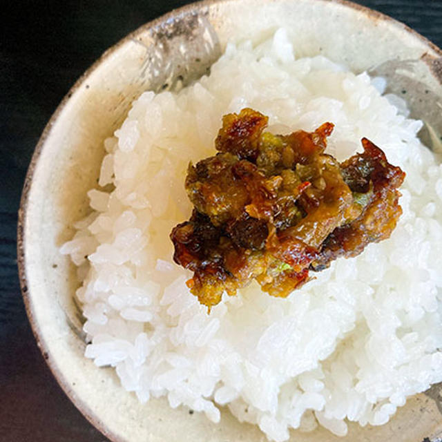 ほかほかご飯にふき味噌