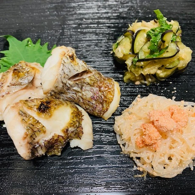 鯛の塩焼き　/　あしらい2種