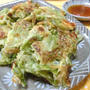 シャキシャキ美味しい♪　米粉でレタスのチーズチヂミ
