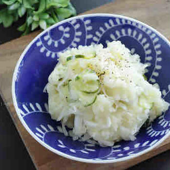 香味野菜のビネガーポテトサラダ　マヨネーズ不使用でさっぱり