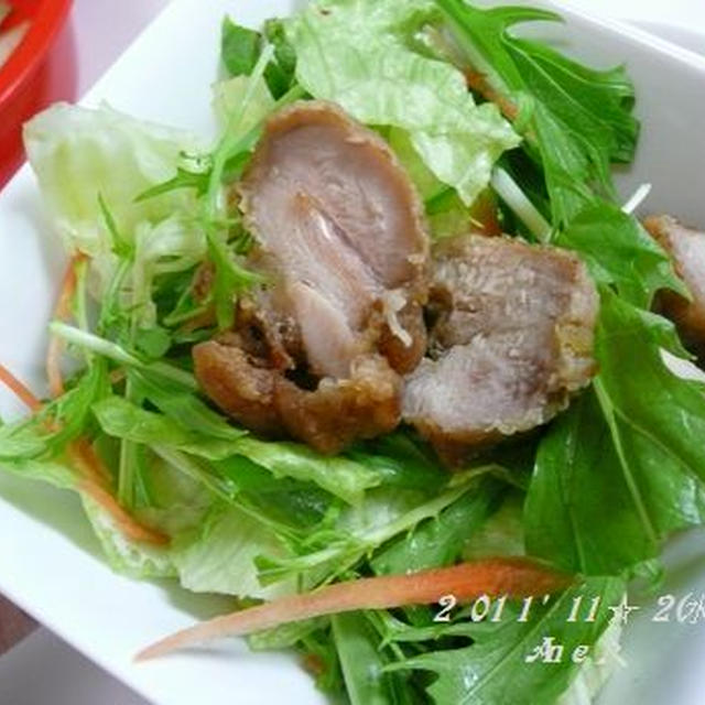 から揚げサラダ～