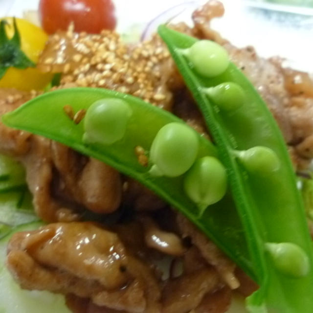 豚の甘辛胡椒焼きと薄焼きお焼きのリメイクおつまみ★