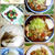 カレーうどんに鶏牛蒡おこわ
