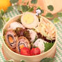 カフェ弁当☆海苔と人参のぐるぐるカツ弁当（レシピあり）