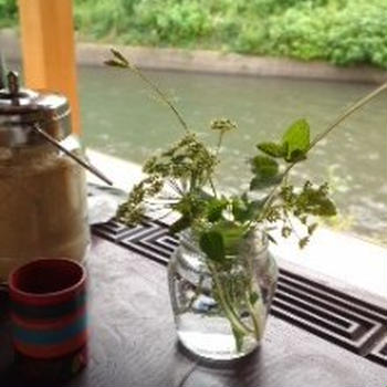 川辺のカフェ