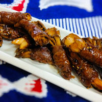 牛肉の舞茸巻き～黒胡椒ソース～