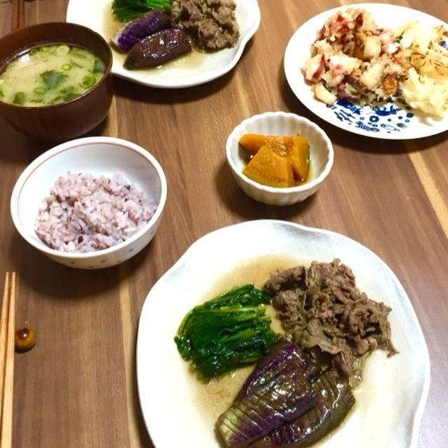 昨日の夕ご飯〜牛肉とナスの煮浸し〜