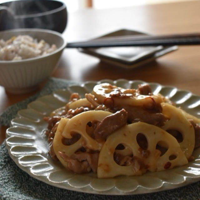 【レシピ】豚肉と蓮根の甘酢炒め♪ご飯のおかず✳︎簡単✳︎作り置き