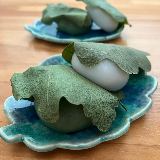 柏餅とお寿司