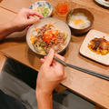 【焼肉そぼろ丼とカボチャの煮物リメイク】とオンライン授業