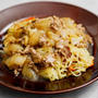 ひき肉ととろとろ白菜のあんかけ焼きそばのレシピ