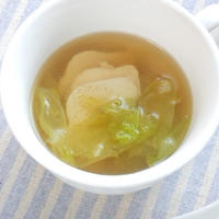 朝ごはんはサッパリ＆さわやか〜鶏ハムとレタスのセロリ塩スープ。
