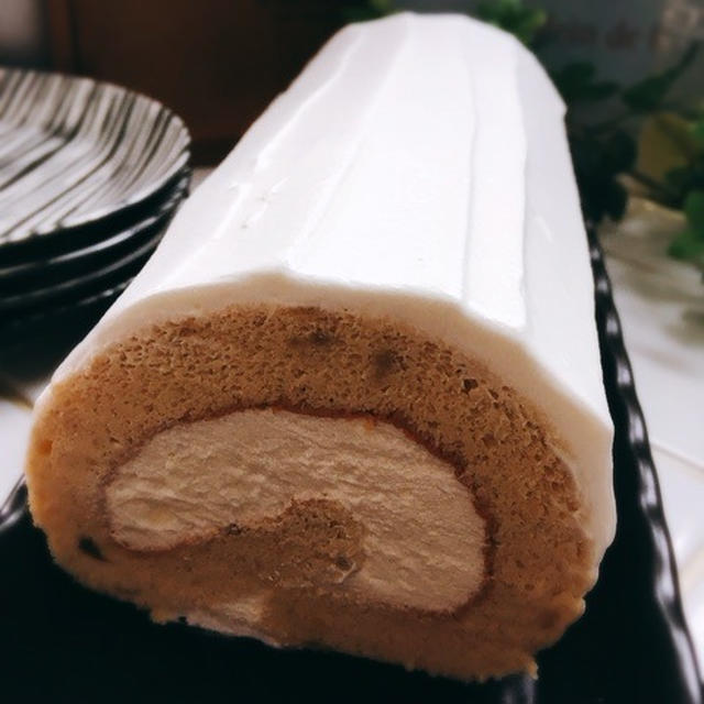 めっちゃうま♡バナナ＆バナナのロールケーキ。