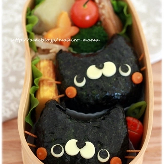キャラ弁＊黒猫ツインズ♪