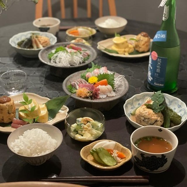 「森嘉」の飛龍頭(ひろうす)とお刺身の夜ごはん