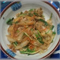 白菜(山東菜）の漬け物と水菜のごま油炒め