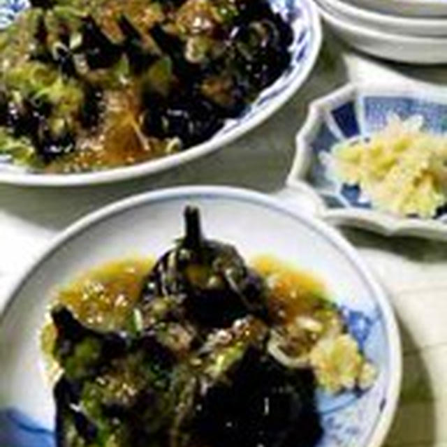 「秋茄子のみぞれあんかけ」