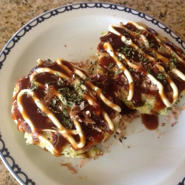 ブロッコリーとおからのお好み焼き