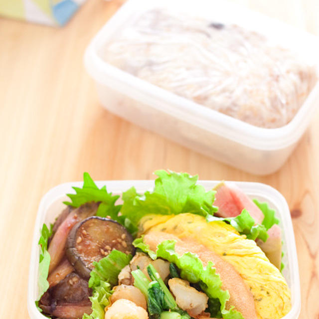 お弁当『茄子とみょうがの万能だれ炒め』