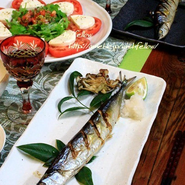 ◆秋刀魚の塩焼きでおうちごはん♪～ゆるやか糖質制限♪