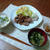 ４月１９日のごはん。　THE ショウガ焼き定食。 春キャベツモリモリで♪