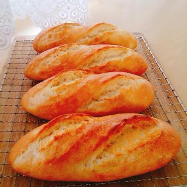 フランスパン♪バーベキューチキンサンド・あんバター・バナナサンド♪