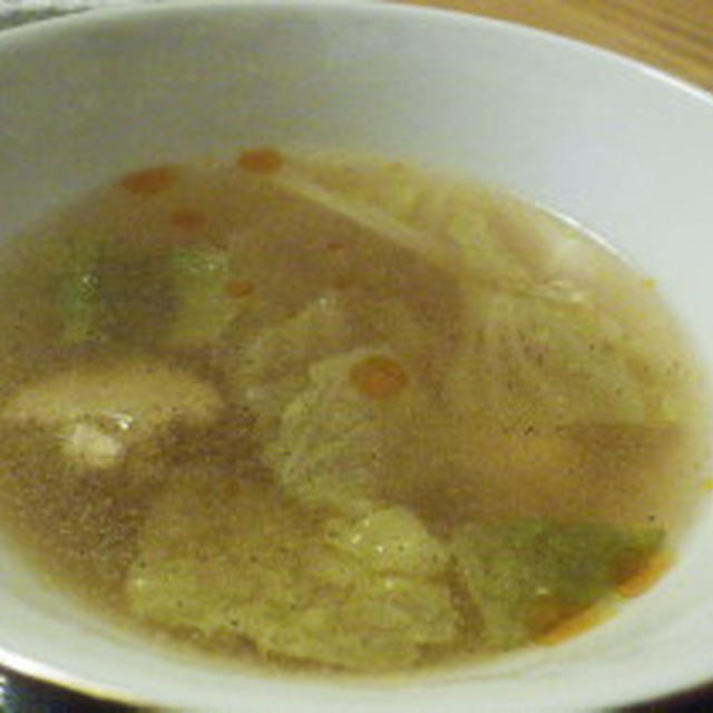 白菜とつくねの中華スープ