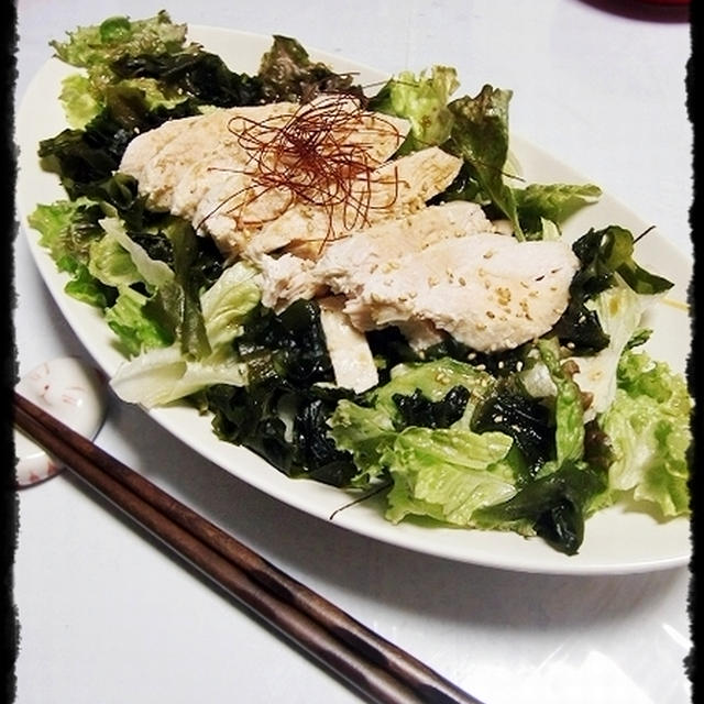 蒸し鶏のチョレギサラダ By Mimikoさん レシピブログ 料理ブログのレシピ満載