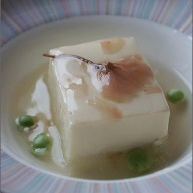 湯豆腐の桜餡仕立て。＜レシピ＞