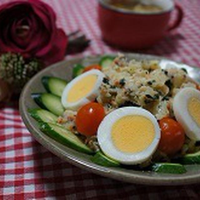 ふりかけで「ポテトサラダ」を作る