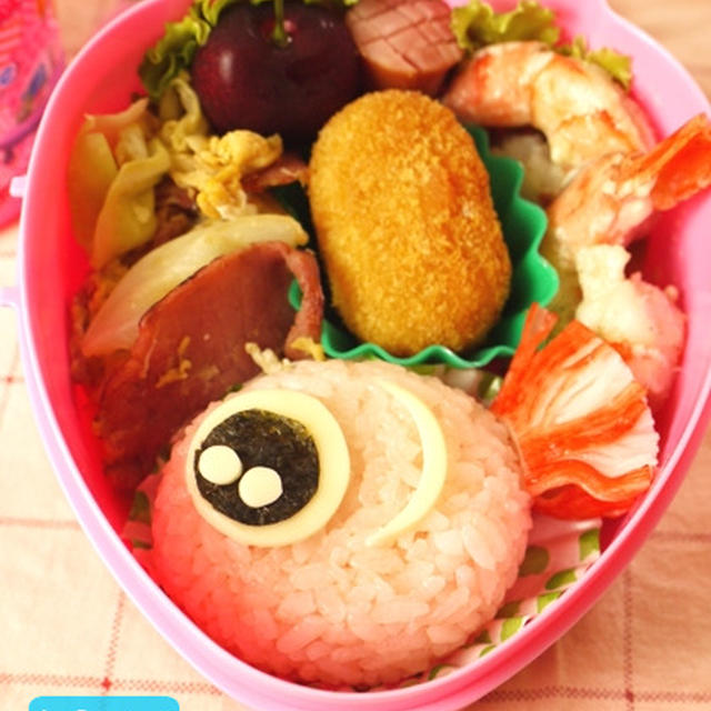 キャラ弁！金魚、雷様、くまちゃん、音符弁当