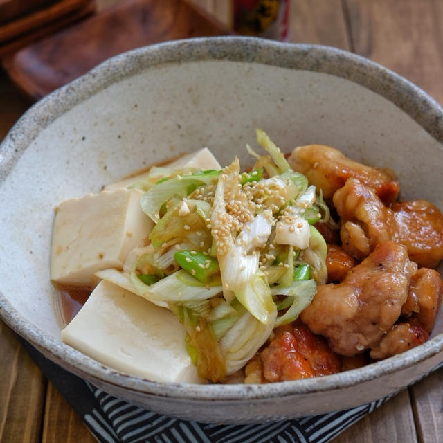 ＊ジューシー鶏肉と豆腐の炒め煮＊