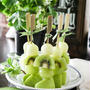 St. Patrick’s Day: Green Fruit Kebabs with Peppermint Schnapps Dip聖パトリックデー！緑のフルーツと緑のディップ