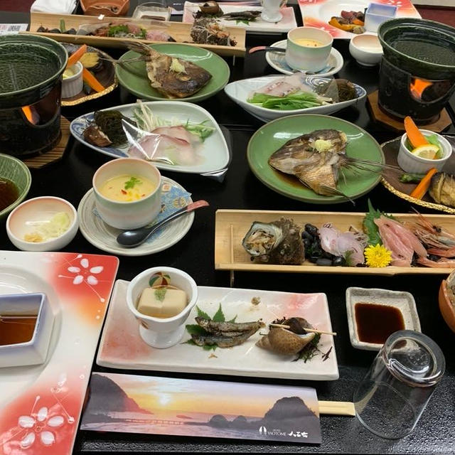 山形県鶴岡市由良温泉　ホテル八乙女の夕食