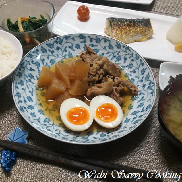 デトックスな晩御飯！？～豚と大根の甘辛煮～