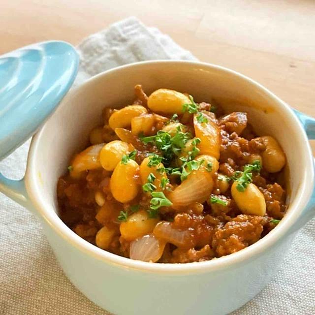 ＊材料2つ＊トマト缶不要＊煮込まない＊簡単＊ひき肉と大豆のクミンケチャップ＊