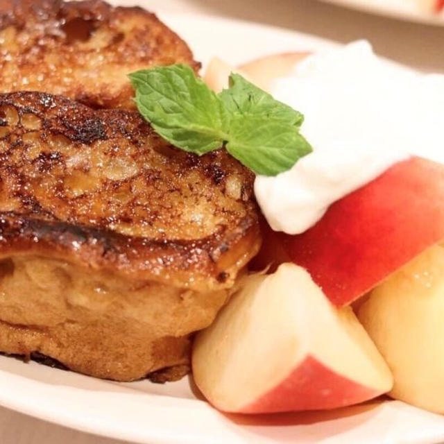 いっしょに作ろ♪『桃とミルクティーのフレンチトースト』 #レシピ