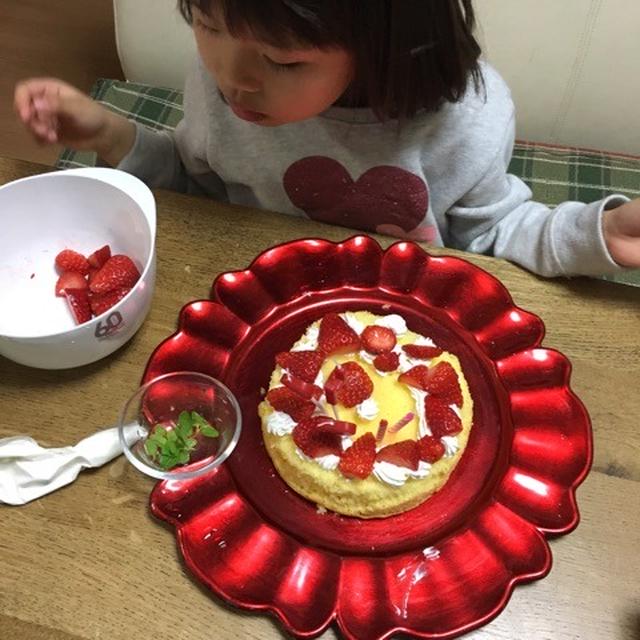 娘のケーキづくり♡