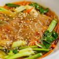 エリンギと小松菜のピリ辛春雨スープのレシピ