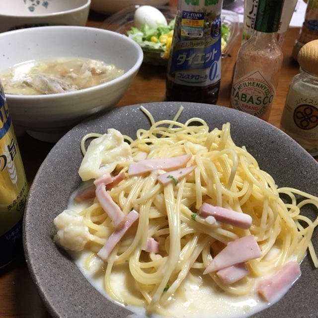 1/31☆夜ご飯☆私だけスープパスタ 笑笑