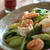 えびとセロリとアスパラの塩花椒炒め