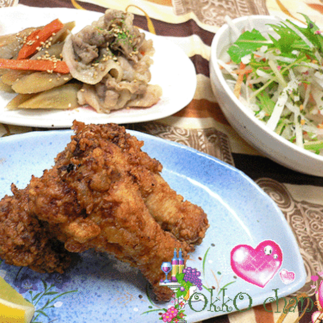 パリパリうま味チキン唐揚げ  to  豚バラ ごぼう煮 ☆