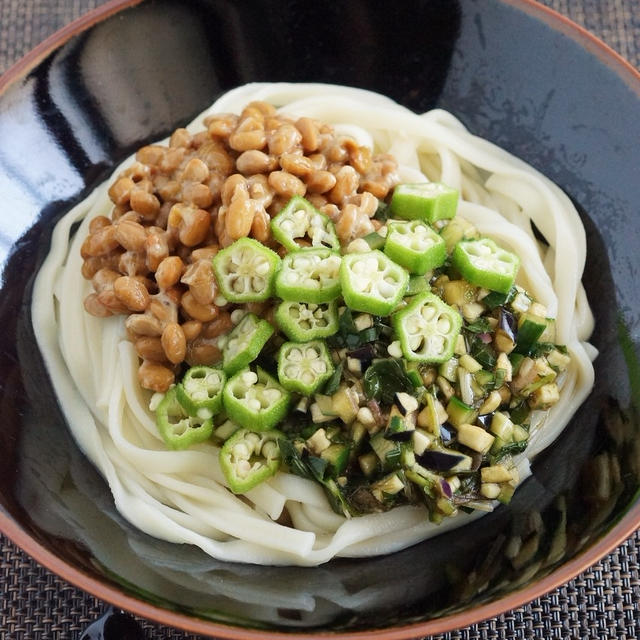 作り置き山形のだしでネバネバ冷やしうどん