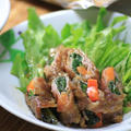 豚ロースの野菜チーズ巻き