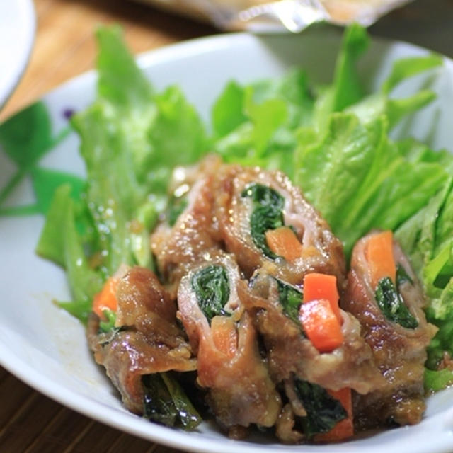 豚ロースの野菜チーズ巻き