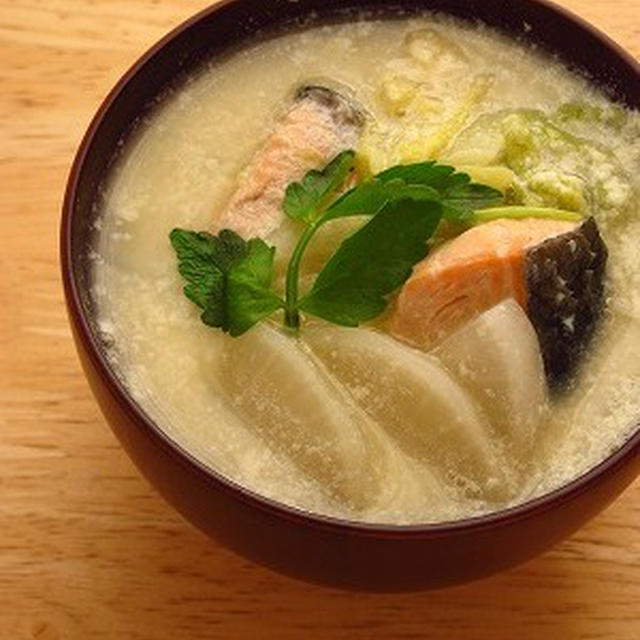 石狩鍋風豆乳味噌汁