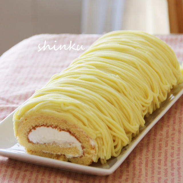 さつまいもモンブランロールケーキ By Shinkuさん レシピブログ 料理ブログのレシピ満載